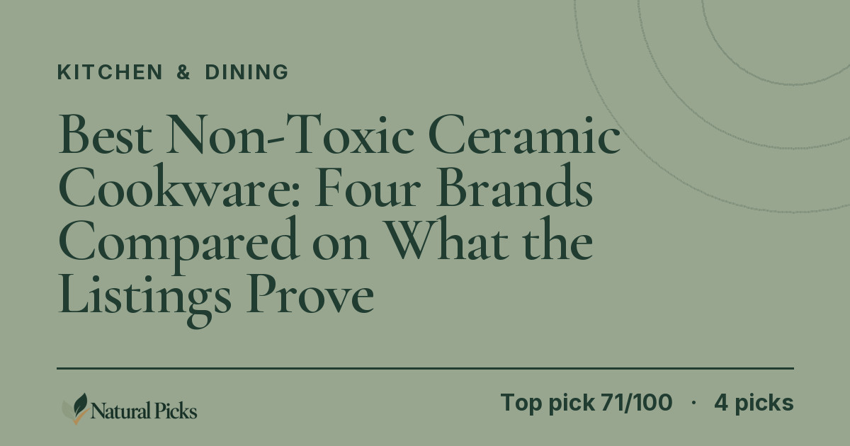 Best Non-Toxic Ceramic Cookware: Four Brands Compared on What the Listings Prove